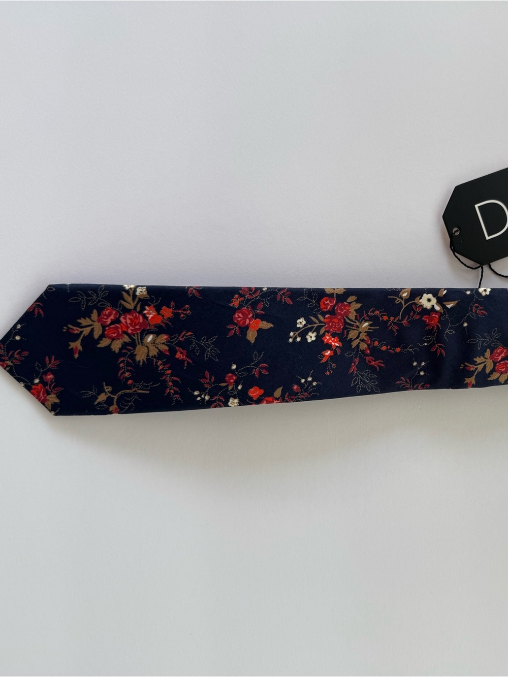 DAZI Men's Cotton Blue multi Floral Neck Tie NWT